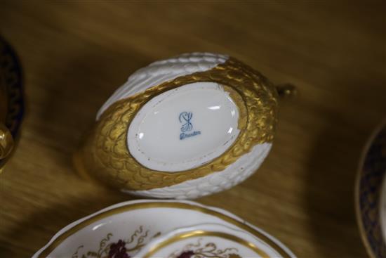 A quantity of mixed cabinet cups and 19th century and later ceramics